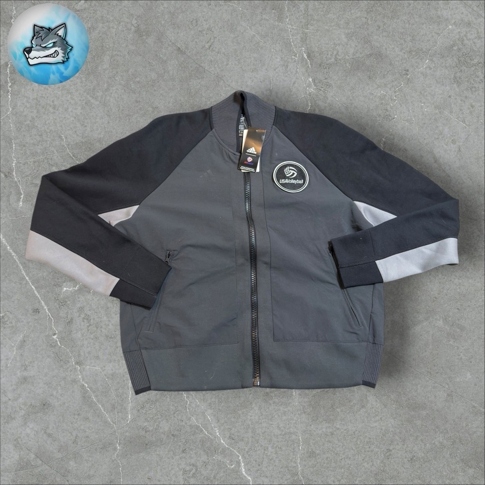 NEW Adidas Women's USA Volleyball Varsity Bomber Jacket FQ2626 Women‎ Size Large